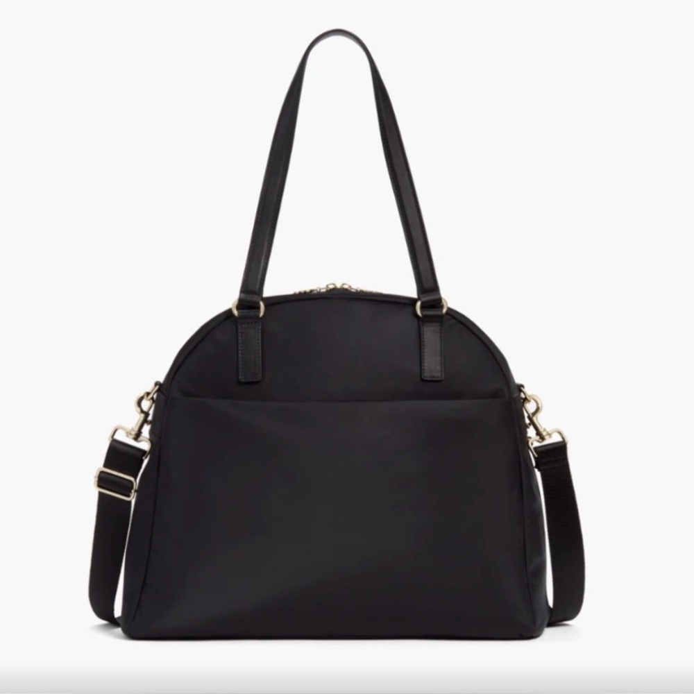 🩶💜Lo & SONS OG SMALL Laptop Bag, Black, Lavender Interior and Silver hardware💜🩶